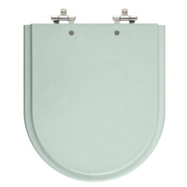 Imagem de Assento Sanitário Riviera Verde Água Marinha Tampa para Vaso Celite em Madeira Laqueada