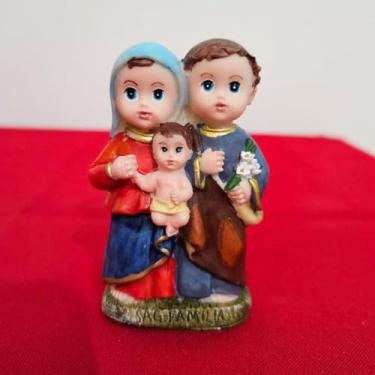 Imagem de Imagem Infantil da Sagrada Família em Resina - 8 cm
