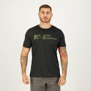 Imagem de Camiseta New Balance Tenaticy Graphic Preta-Masculino