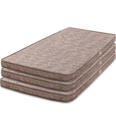 Imagem de Kit 3 Colchonetes de Doação Solteiro de Espuma Antialergica Selada 78x188cm - BF Colchões