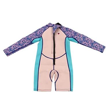 Imagem de Roupa de Mergulho para Crianças Pequenas, Manga Comprida, Estilo Neoprene para Prevenção do Frio, 2,5 Mm, Shorts de Atividades Aquáticas para Meninas e Meninos (Tamanho 8)