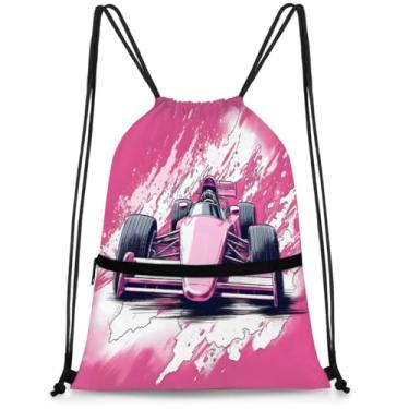 Imagem de Pardick Mochila com cordão, mochila de ginástica, para carro e academia, com zíper, bolsa de natação esportiva, bolsa de praia para mulheres e homens, Multi