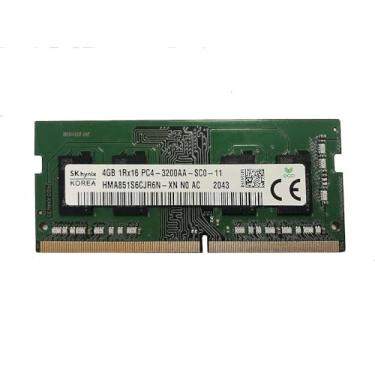 Imagem de SK Hynix Módulo de memória RAM para laptop SODIMM 4GB DDR4 3200MHz PC4-25600 1,2V 1R x 16 SODIMM HMA851S6CJR6N-XN, pacote OEM