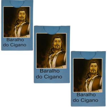Imagem de Kit 3 Baralhos do Cigano Azul Cigano Vladimir 36 Cartas
