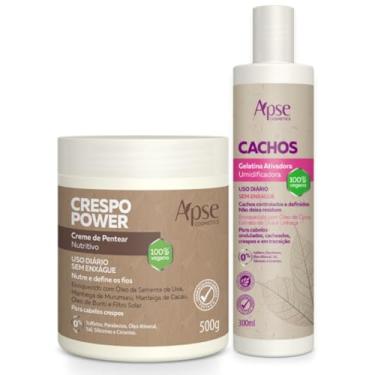 Imagem de Kit Finalizadores Gelatina e Creme de Pentear Crespo Power Apse Cosmétics