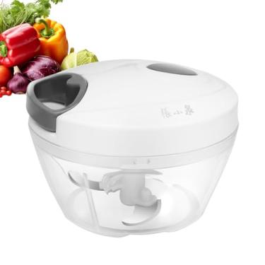 Imagem de ZHANG XIAO QUAN SINCE 1628 Cortador manual de alimentos para puxar à mão, cortador de legumes, cebolas, alho, picador portátil de alimentos para alho, gengibre, frutas, ervas, nozes, processador de