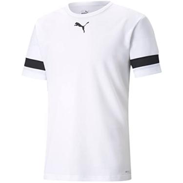 Imagem de Puma - Camiseta masculina Teamrise, Cor PUMA Branco/PUMA Preto/PUMA Branco, Tamanho: GG
