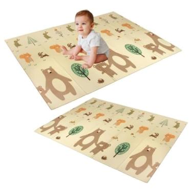 Imagem de Tapete Tatame Dobrável Urso de Atividades Infantil 1.5x2m