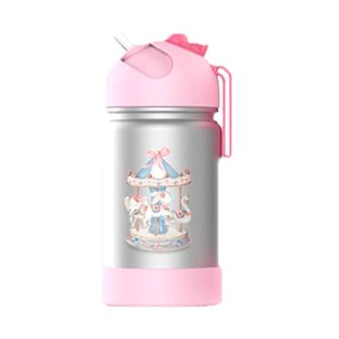Imagem de Garrafa Flip Térmica com Alça de Silicone Carrossel - Büp Baby