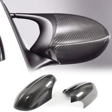 Imagem de MCARCAR KIT Tampas de espelho E90 de fibra de carbono real para BMW Série 3 M3 E90 E92 E93 2 portas 4 portas 2008-2013 CF tampa do espelho retrovisor lateral traseira exterior do carro exterior concha LHD Add-on Factory Outlet