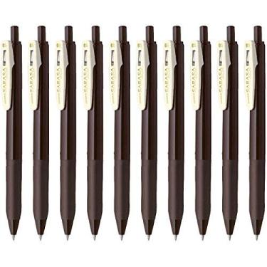 Imagem de Zebra Caneta de tinta gel retrátil Sarasa Clip 0,5, aderência de borracha, 0,5 mm, tinta cinza marrom, conjunto econômico