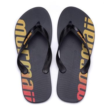Imagem de Chinelo Masculino Mormaii Tropical Preto/amarelo-Masculino