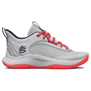 Imagem de Under Armour Grade School Kids Curry 3Z6 Tênis de basquete tamanho, Cinza moderno/cinza halo/azul-marinho meia-noite - 101., 6 Big Kid