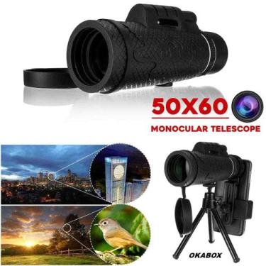 Imagem de Monóculo Binóculos Telescópio Monocular Suporte Celular - 40X60 Luneta