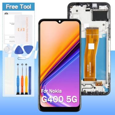 Imagem de Yondista Substituição de tela LCD com moldura para Nokia G400 5G Display Touch Digitalizador Vidro Montagem - Preto - Ferramentas