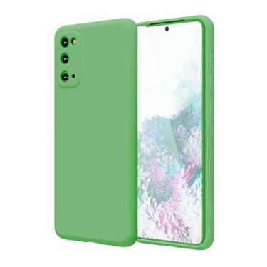 Imagem de EUAGVQY Capa para Galaxy S20 Samsung S20, capa de silicone líquido com proteção total de microfibra macia, antiarranhões, à prova de choque, capa protetora para Samsung Galaxy S20, Matcha