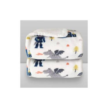 Imagem de Cobertor Donna Laço Bebê Plush Print com Sherpa Knight