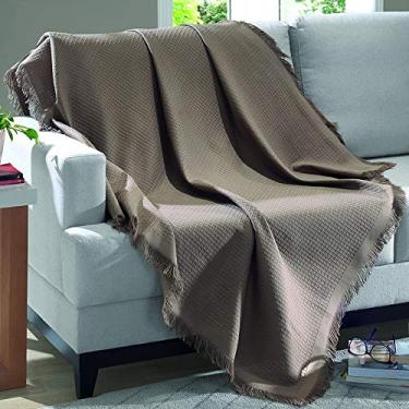 Imagem de Manta Decorativa para Sofá Dohler Marrocos 1.50 x 1.20 Cores - Castanho