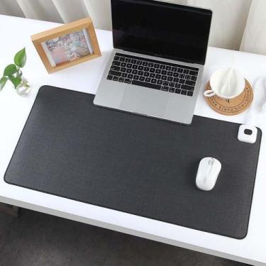 Imagem de Mouse Pad Tapete Mesa Impermeavel 70x30 com porta copo - genertoy