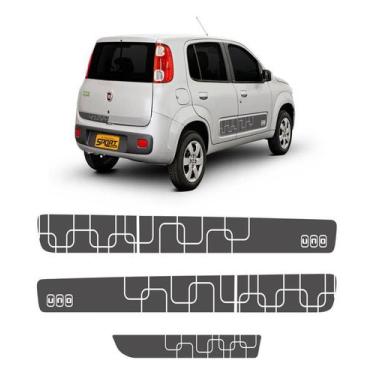 Imagem de Faixa Lateral E Traseira Fiat Uno Vivace Evo 2012 Grafite - Resitank