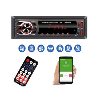 Imagem de Radio Mp3 Automotivo Com Bluetooth Usb Fm Sd  card ligações telefone  