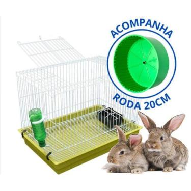Imagem de Gaiola para Coelho, Porquinho da Índia e Roedores grande Amarelo - Orn