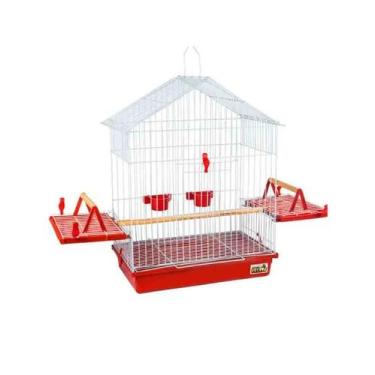 Imagem de Gaiola Para Calopsita Viveiro Ninho Periquito Papagaio Teto Aramado - 
