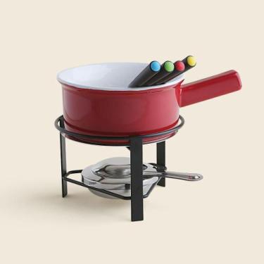 Imagem de Aparelho de Fondue Daily Cerâmica Vermelho com 8 Peças - ACASA