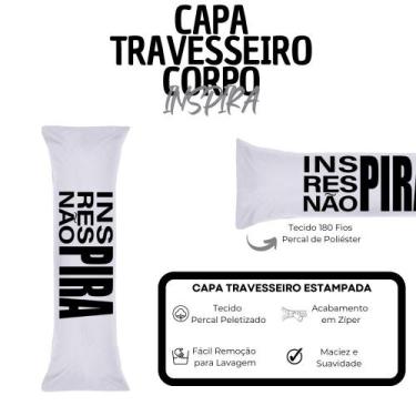 Imagem de Capa para Travesseiro de Corpo Estampada Aconchego 1,30m x 38cm 01 Peç