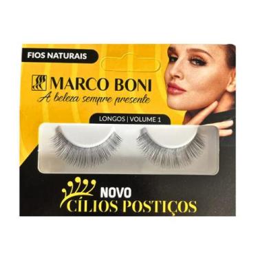 Imagem de Cílios Postiços Longos Fios Naturais Volume 1 Marco Boni, Preto