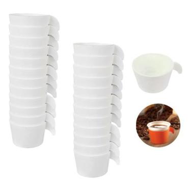 Imagem de Conjunto Copete 24 Porta Copos Descartavel Cantinho Cafe Plastico Bran