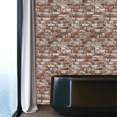 Imagem de Papel de Parede Tijolos Ornela - Rolo com 10 Metros  Revestimento - HO