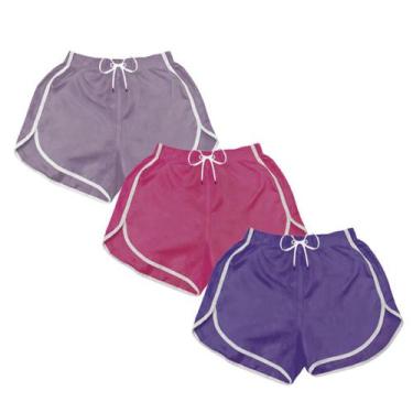 Imagem de Short Praia Feminino kit 3 un Corrida Academia Verao Piscina - MP Moda