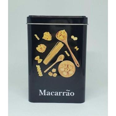 Imagem de Lata de Mantimento Macarrao 15 cm Preta - Nipo Center