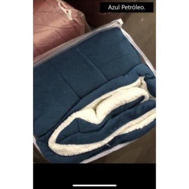 Imagem de Coberdrom Casal Queen Dupla Face Pele de Carneiro Sherpa - Malular, Az