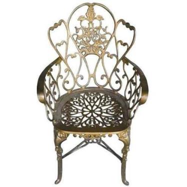 Imagem de Cadeira Floral Em Alumínio Fundido - Cód 1710 - Barrocarte