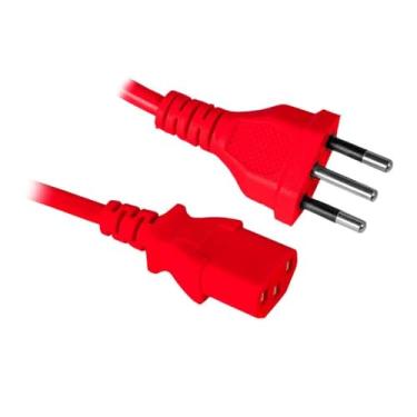 Imagem de Cabo de Força Pichau 1.2m | 3 Pinos | Vermelho | PG-PWC-RD01