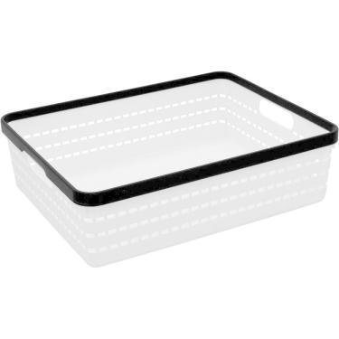 Imagem de Caixa Organizadora Plástico 10x26x34cm Branco