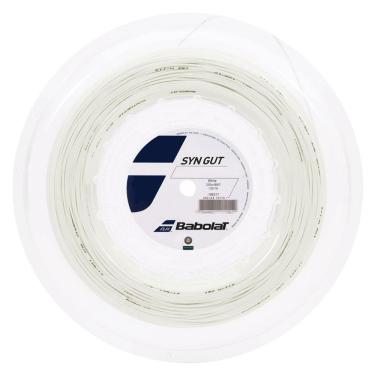 Imagem de Corda Babolat Syn Gut 16L 1.30mm Branca Translúcida Rolo com 200 metros