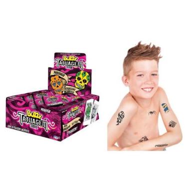 Imagem de Caixa Chiclete Buzzy Tattoo Tribal c/ 100 unidades 4g cada