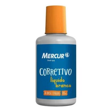 Imagem de Corretivo líquido branco Mercur 18ml à base de água
