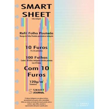 Imagem de Refil Caderno Inteligente 120g 100 Folhas Colorido 10 Furos - Best