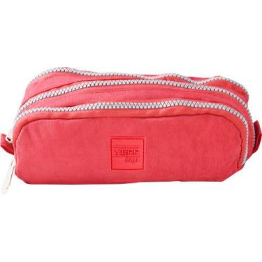 Imagem de Estojo Escolar Triplo Nylon Yepp MB13054-E, Vermelho