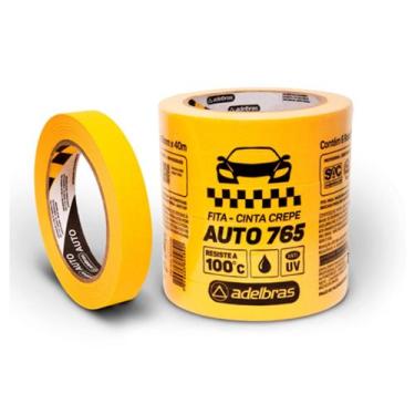 Imagem de Fita crepe amarela automotiva anti uv 765 a unidade - ADELBRAS
