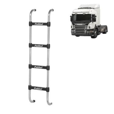 Imagem de Escada pra Scania P94/310/330/360 até 2018 4 Degraus Cromada - Fabbof