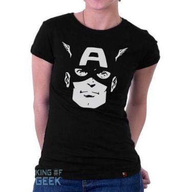 Imagem de Babylook Capitão América Retrô  Vingadores Blusinha Filme - KING OF GE