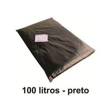 Imagem de Saco De Lixo Reforçado 100 Litros 200 Unidades Cor Preto - HIGIPACK
