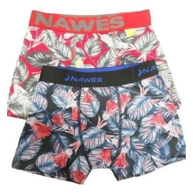 Imagem de Kit 2 Cuecas Boxer Nawes Estampadas Microfibra Conforto N23, P, Sortid