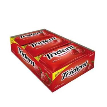 Imagem de Chiclete Trident Sabor Morango - Display 168G - mondelez 
