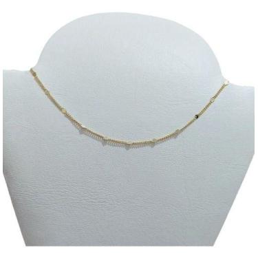 Imagem de Colar Infantil Ou Chocker Adulto Coração Banhado A Ouro 18k - De Castr